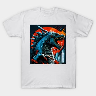 The Great Godzilla off Kanagawa - King Kaiju T-Shirt